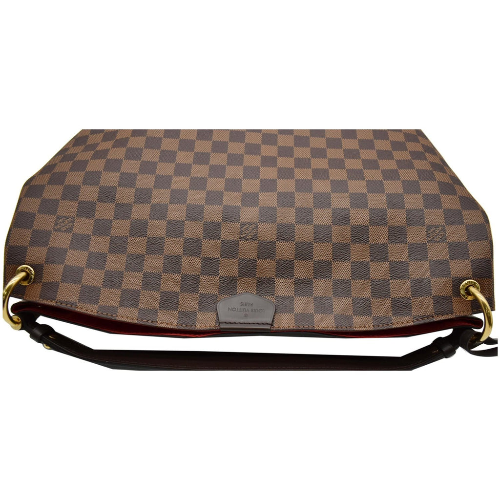 LOUIS VUITTON Graceful MM Damier Ebene Shoulder Bag Brown
