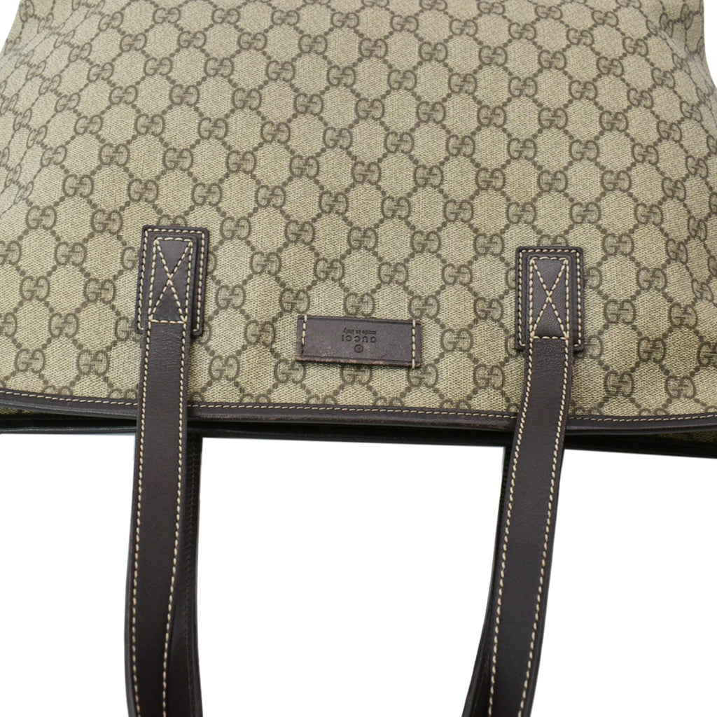 GUCCI Gucci Supreme Canvas Tote Bag Beige 211137