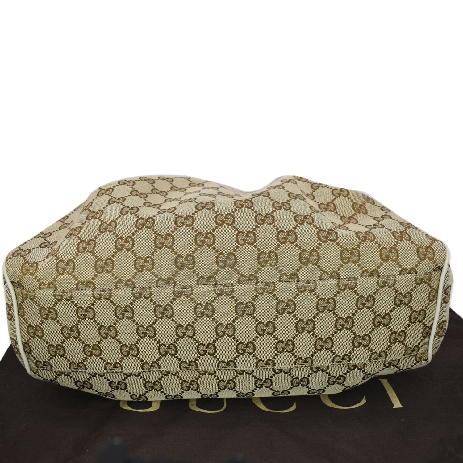 GUCCI Sukey Medium Gucci Canvas Tote Bag Beige 211944