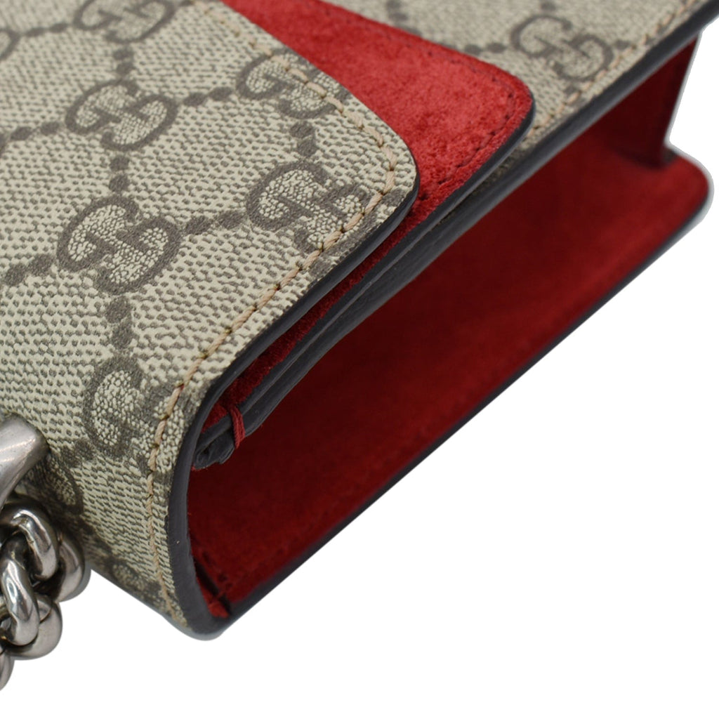 GUCCI Dionysus Mini Gucci Supreme Canvas Crossbody Bag Beige 421970