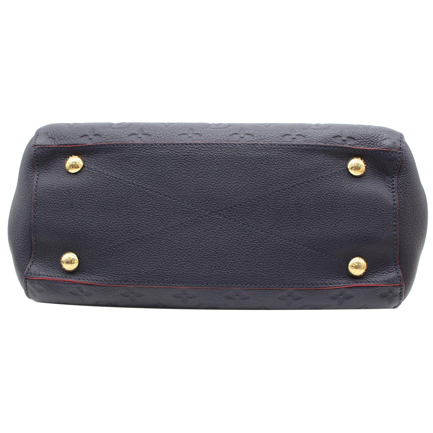 LOUIS VUITTON Montaigne MM Monogram Empreinte Shoulder Bag Navy Blue
