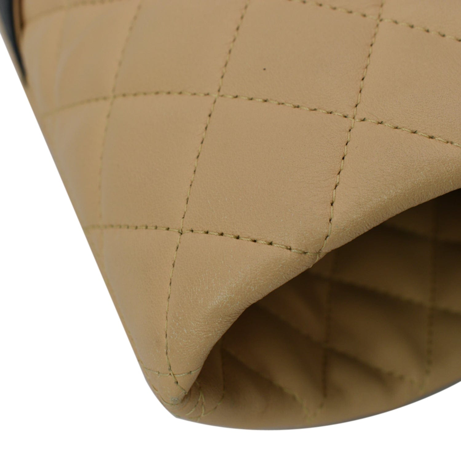 Chanel Cambon Ligne Large Quilted Leather Tote Bag Beige