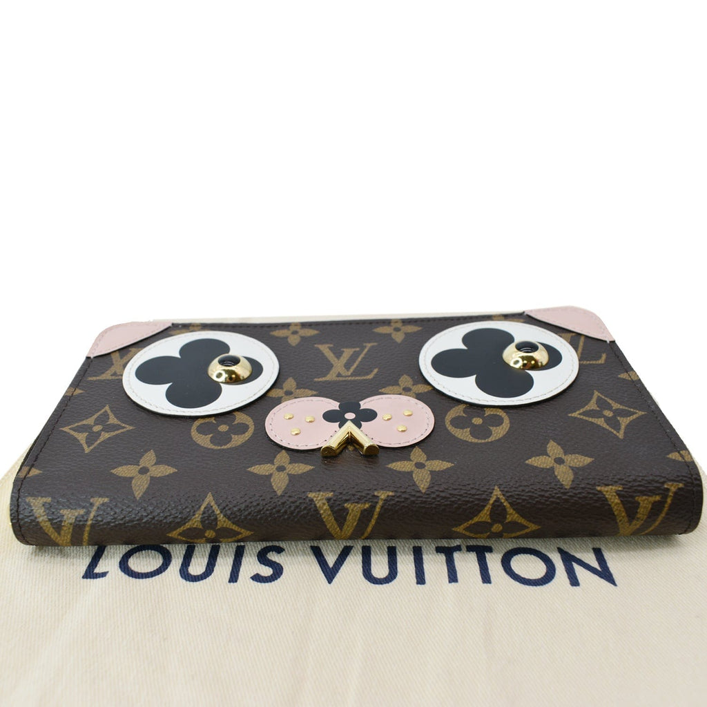 LOUIS VUITTON Valentine Dog Zippy Monogram Canvas Wallet Brown