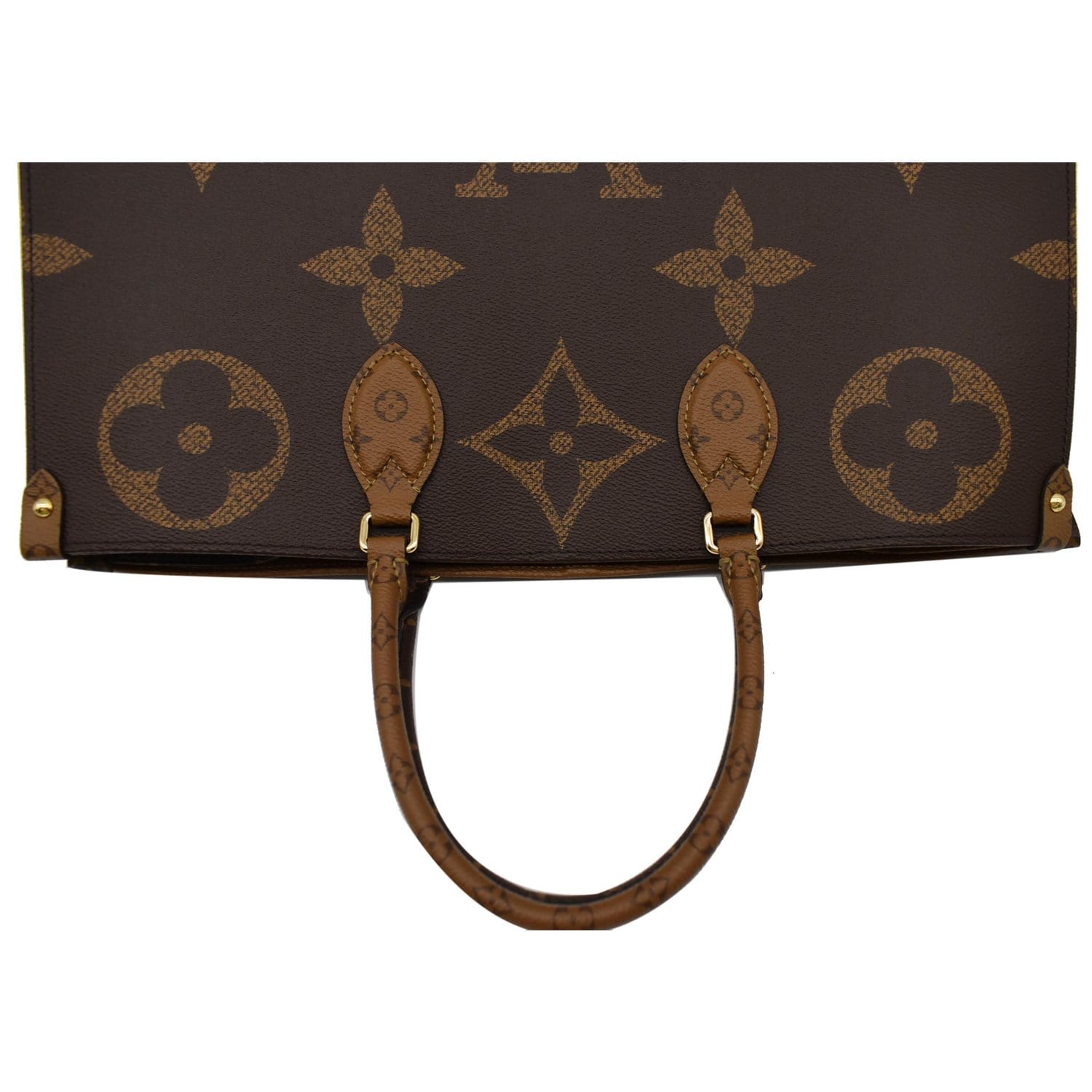 LOUIS VUITTON Onthego GM Giant Monogram Canvas Tote Shoulder Bag Brown