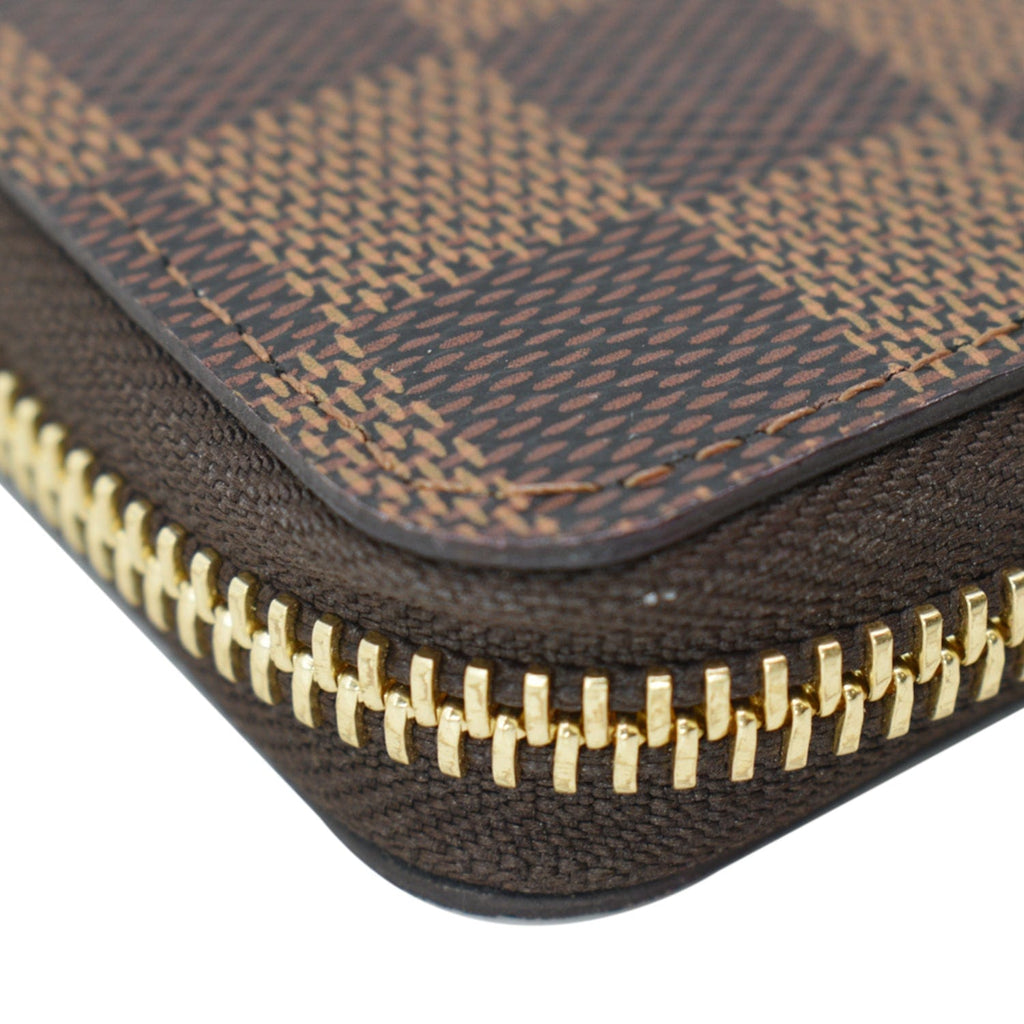 LOUIS VUITTON Clemence Monogram Canvas Zippy Wallet Brown
