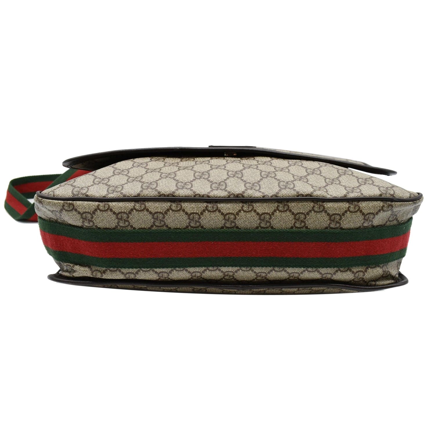 GUCCI Gucci  Web Canvas Messenger Bag Beige/Ebony 189748