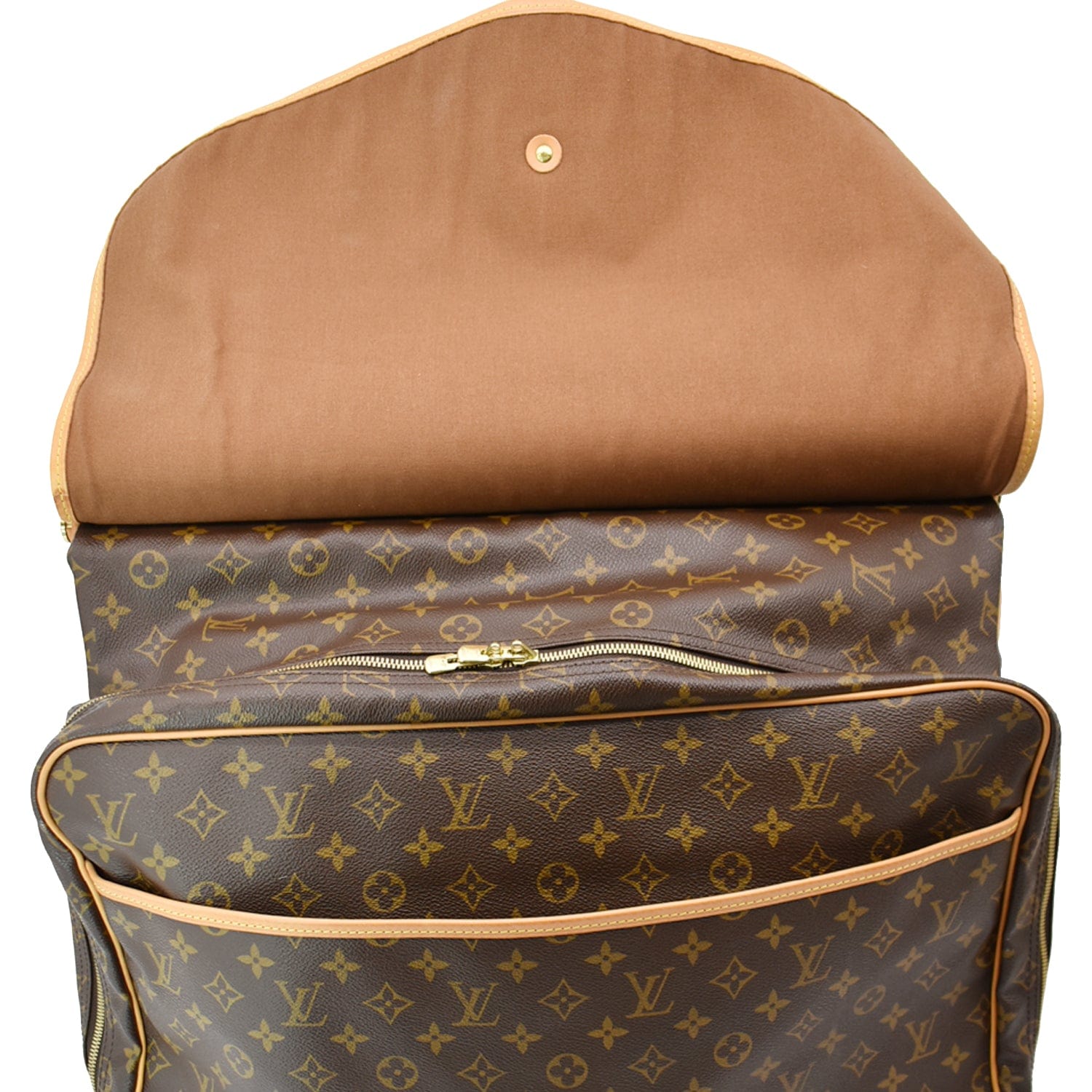 LOUIS VUITTON Sac Chasse Monogram Canvas Hunting Bag Brown