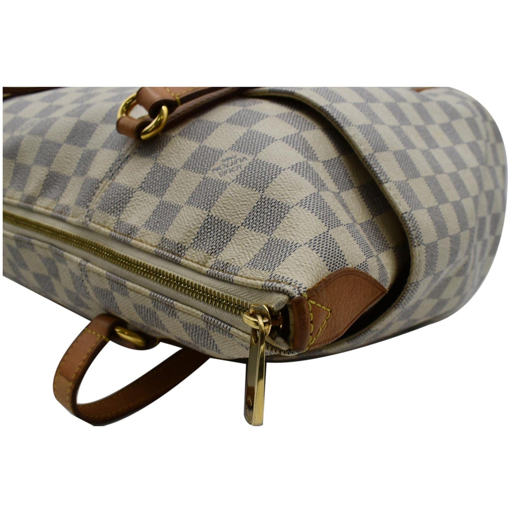 LOUIS VUITTON Totally GM Damier Azur Shoulder Bag White