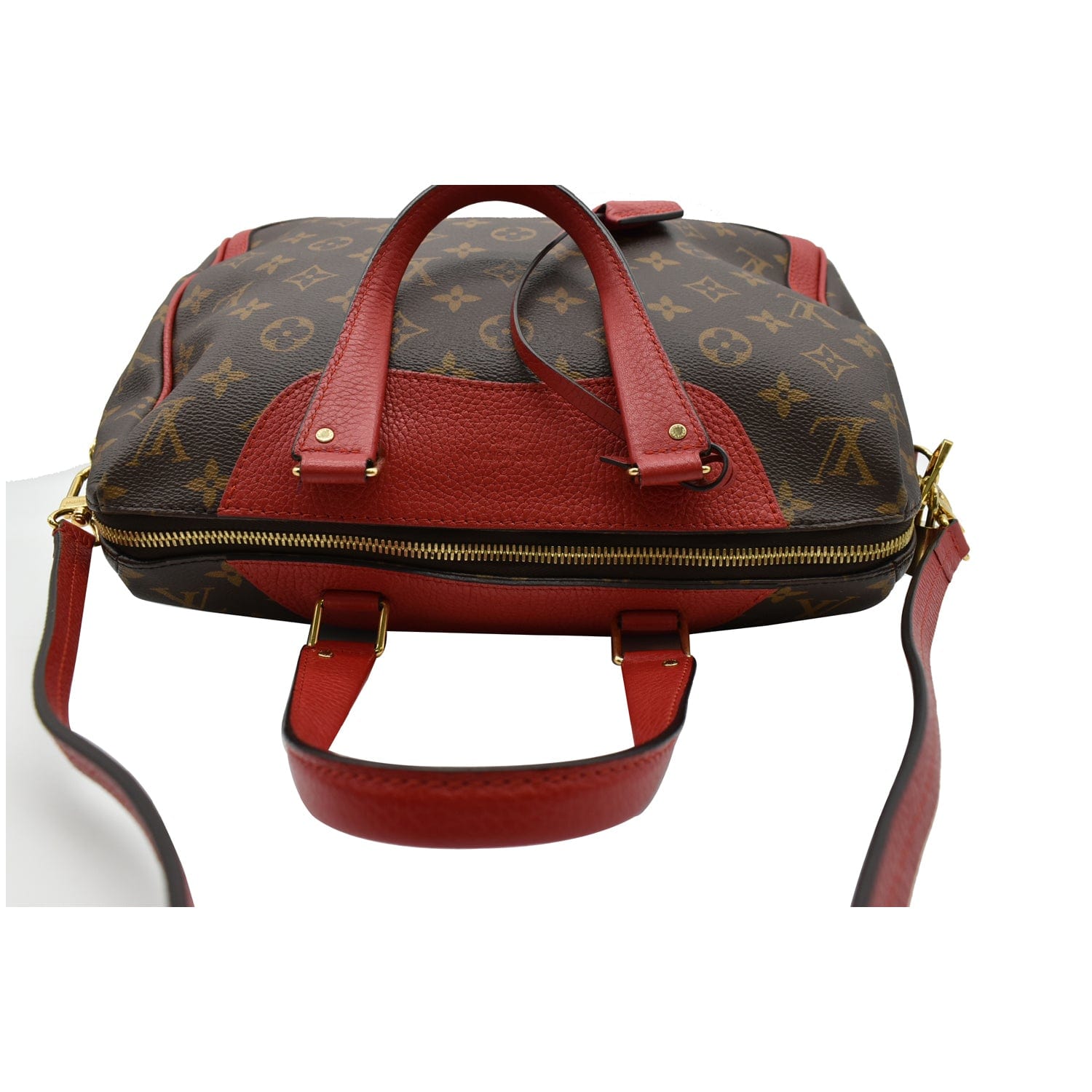 LOUIS VUITTON Retiro NM Monogram Canvas 2Way Shoulder Bag Red