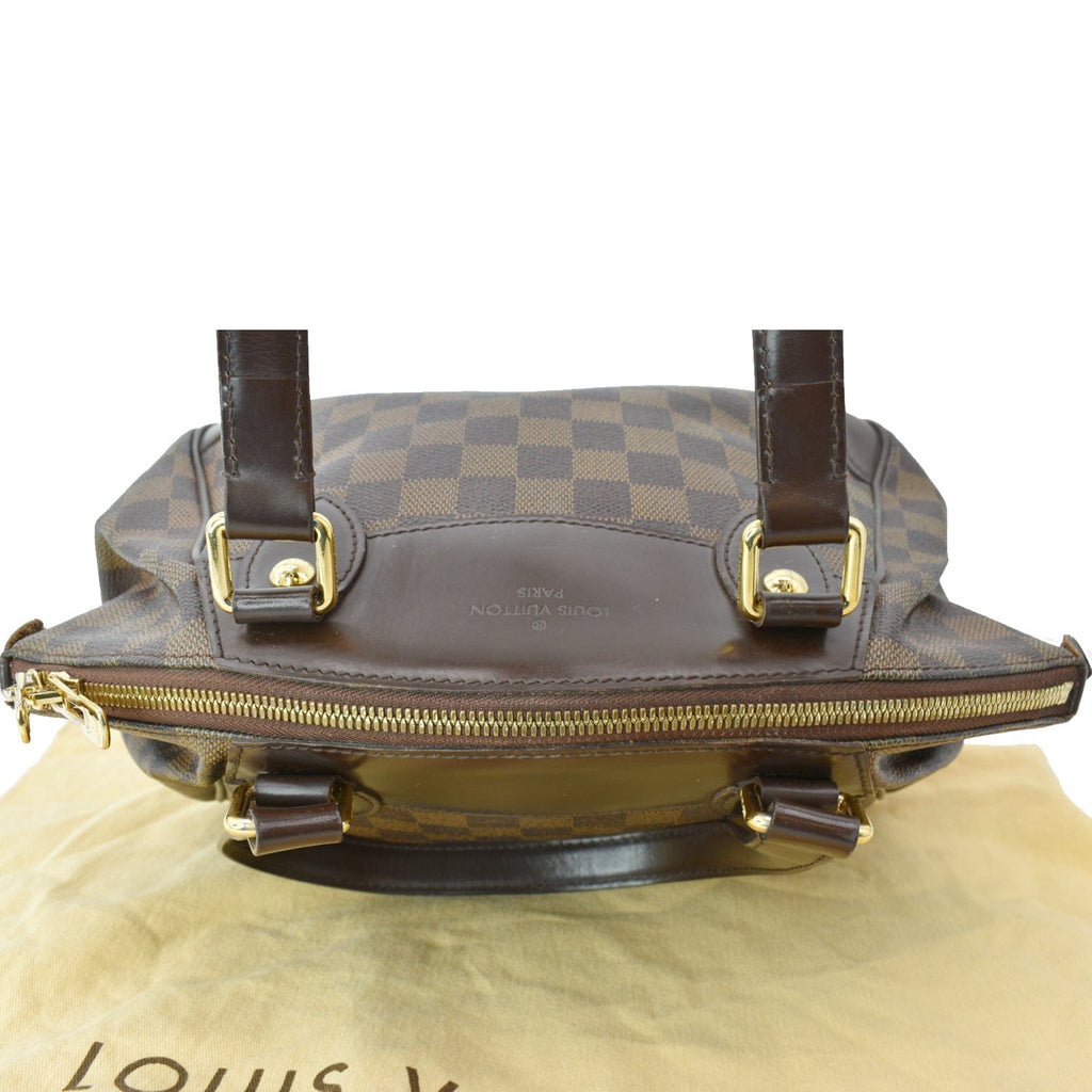 LOUIS VUITTON Verona PM Damier Ebene Satchel Bag Brown
