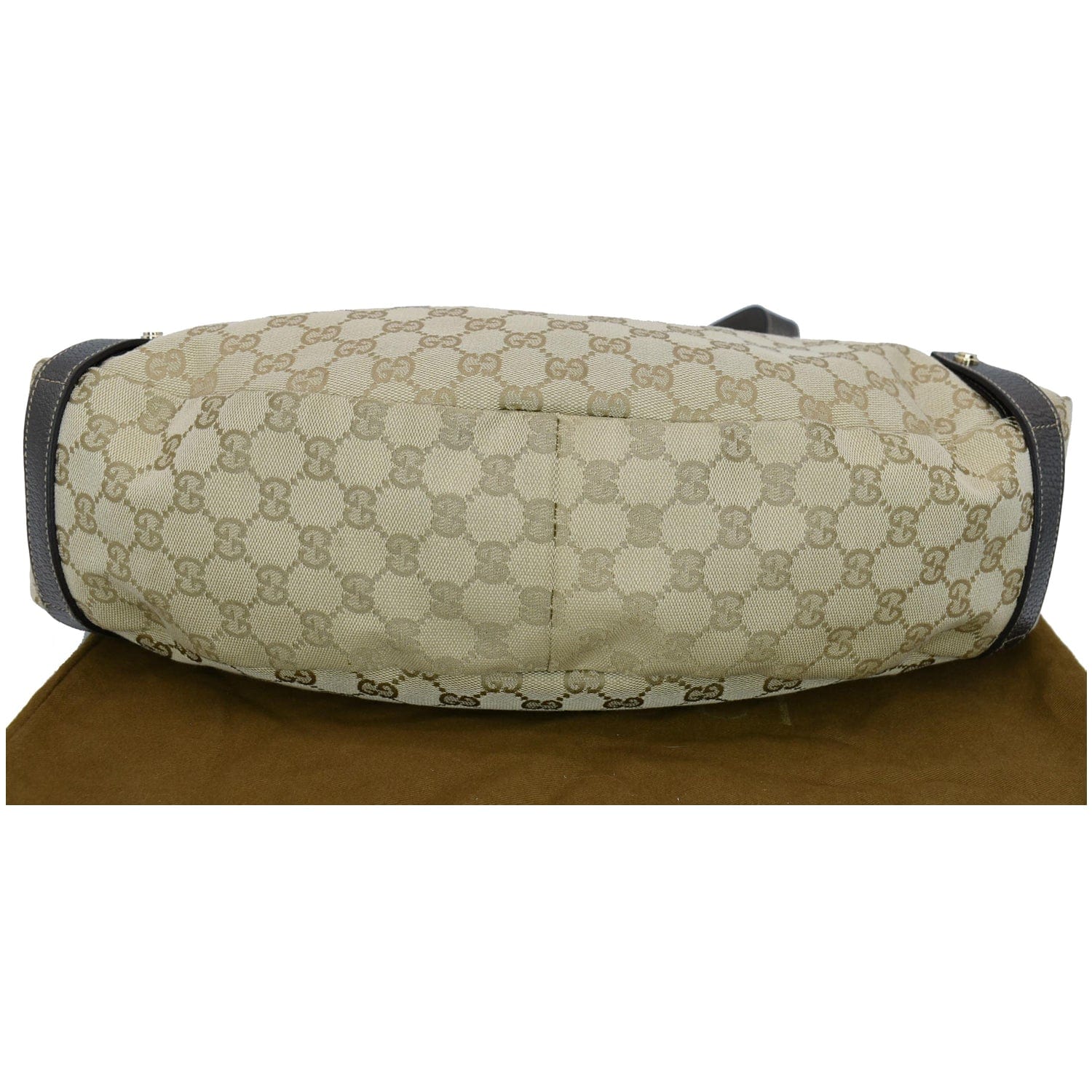 GUCCI Medium Abbey Gucci Canvas Shoulder Bag Beige 130736