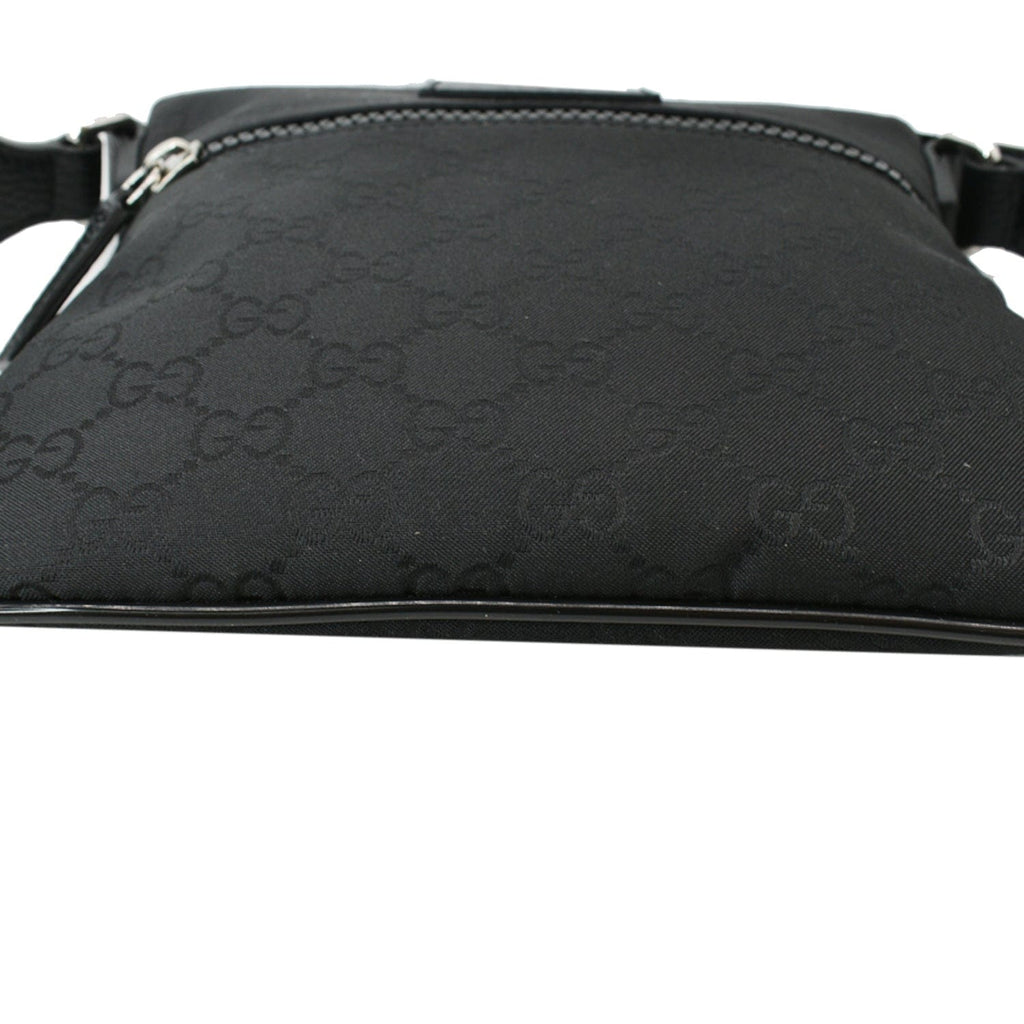 GUCCI Nylon Gucci Canvas Messenger Bag Black 449183