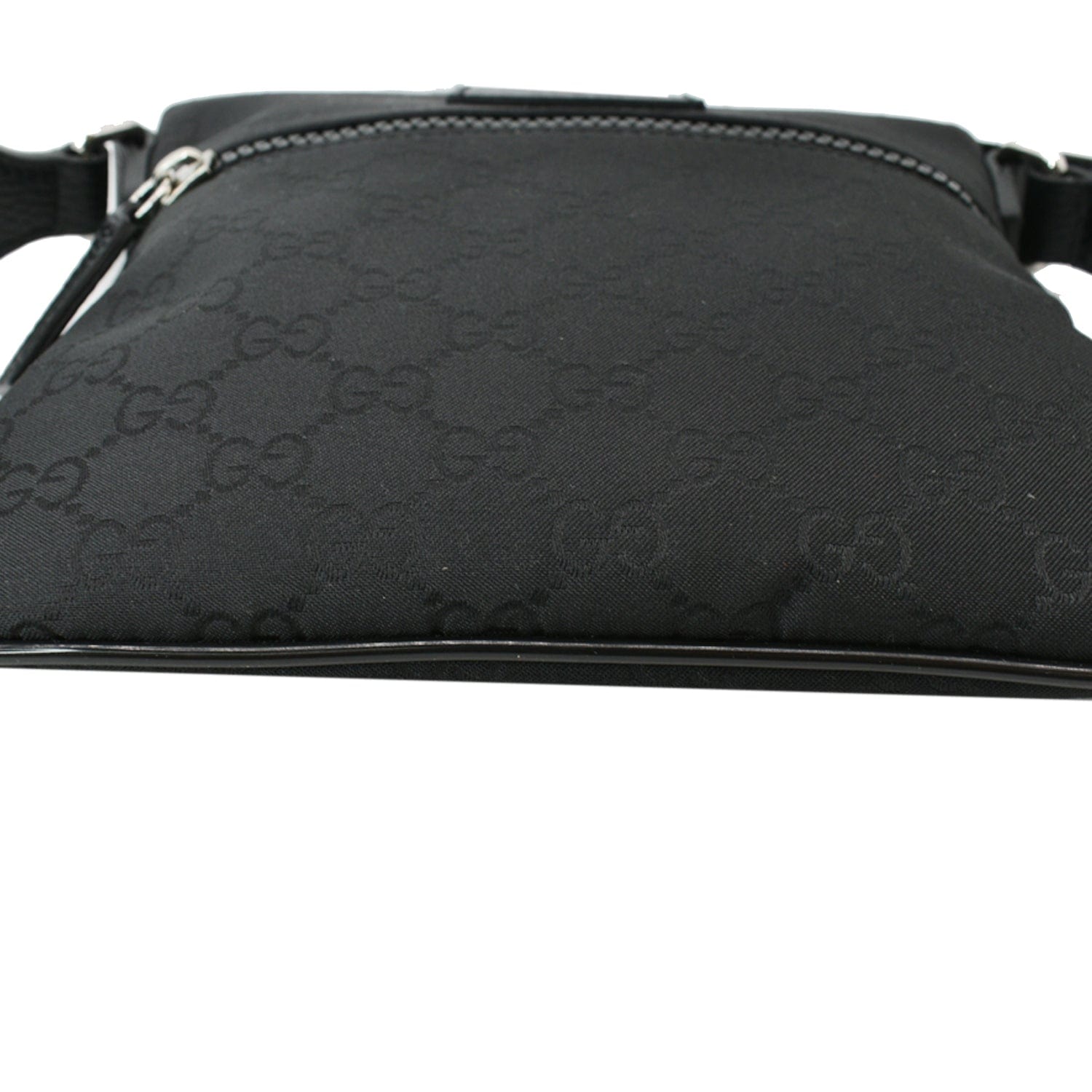 GUCCI Nylon Gucci Canvas Messenger Bag Black 449183