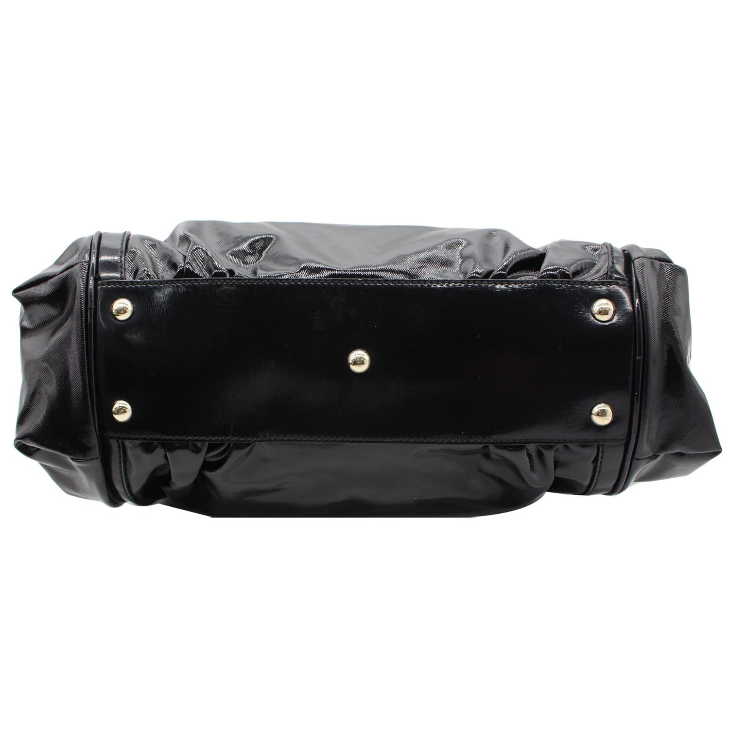 GUCCI Pop Bamboo Dialux Coated Canvas Top Handle Shoulder Bag Black 190256