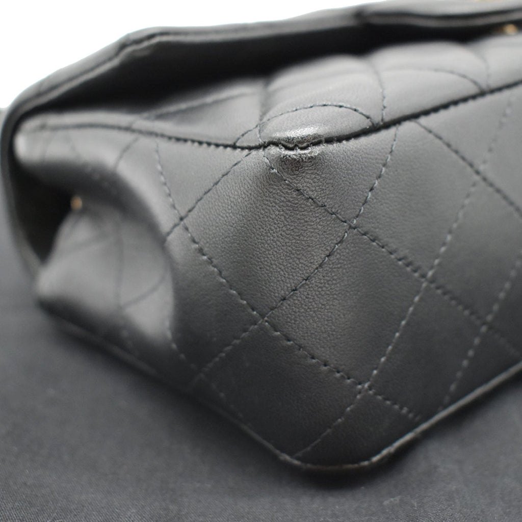 Chanel Mini Rectangular Flap Quilted  Leather Shoulder Bag Black- Hot Deals