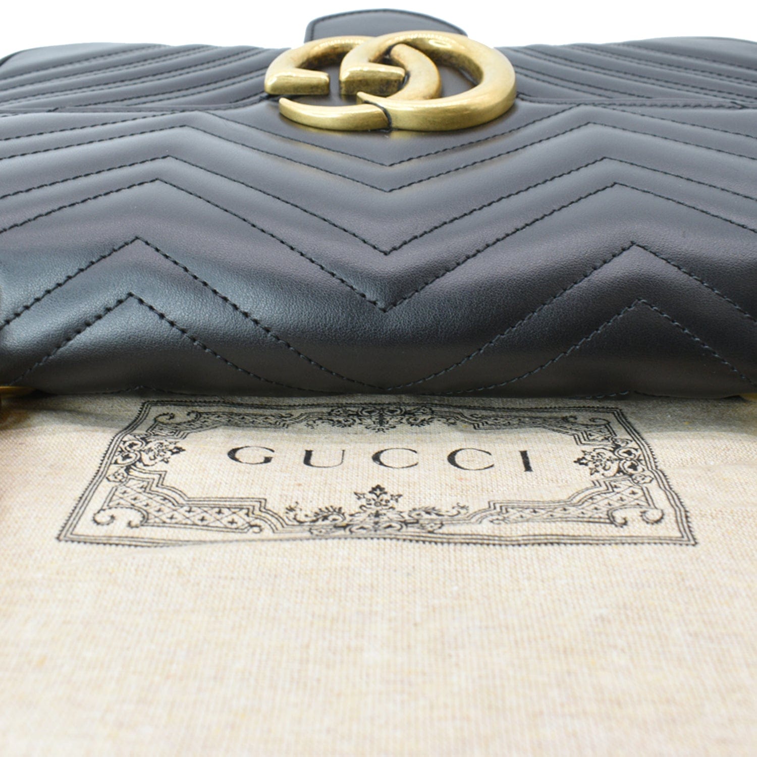 GUCCI Gucci Marmont Medium Matelasse Shoulder Bag Black 443496