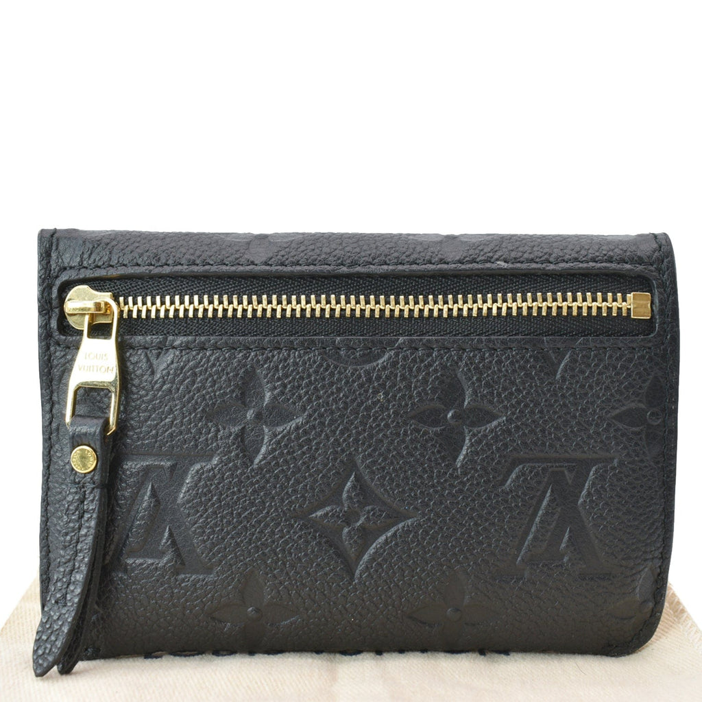 LOUIS VUITTON Key Pouch Empreinte Leather Wallet Noir