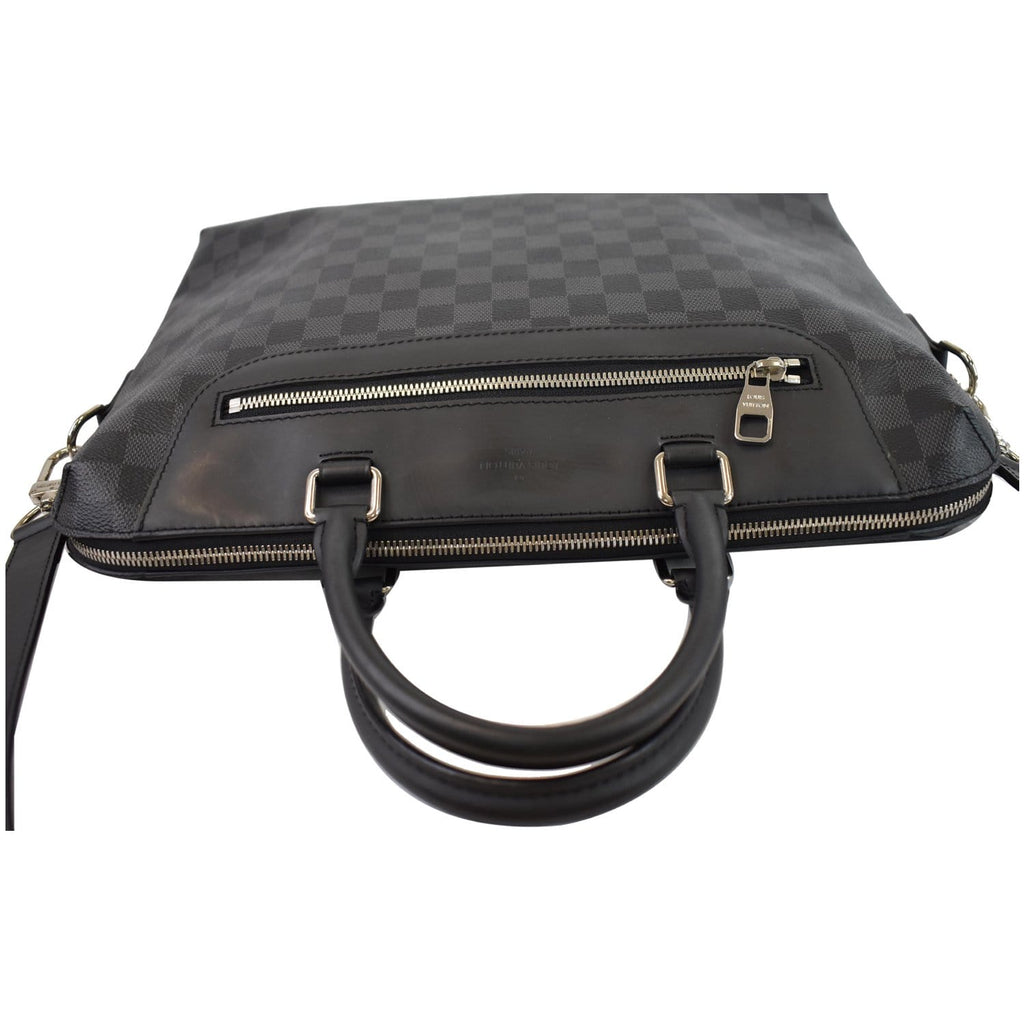 LOUIS VUITTON Porte-Documents Jour Graphite Briefcase Shoulder Bag Black - 20% OFF