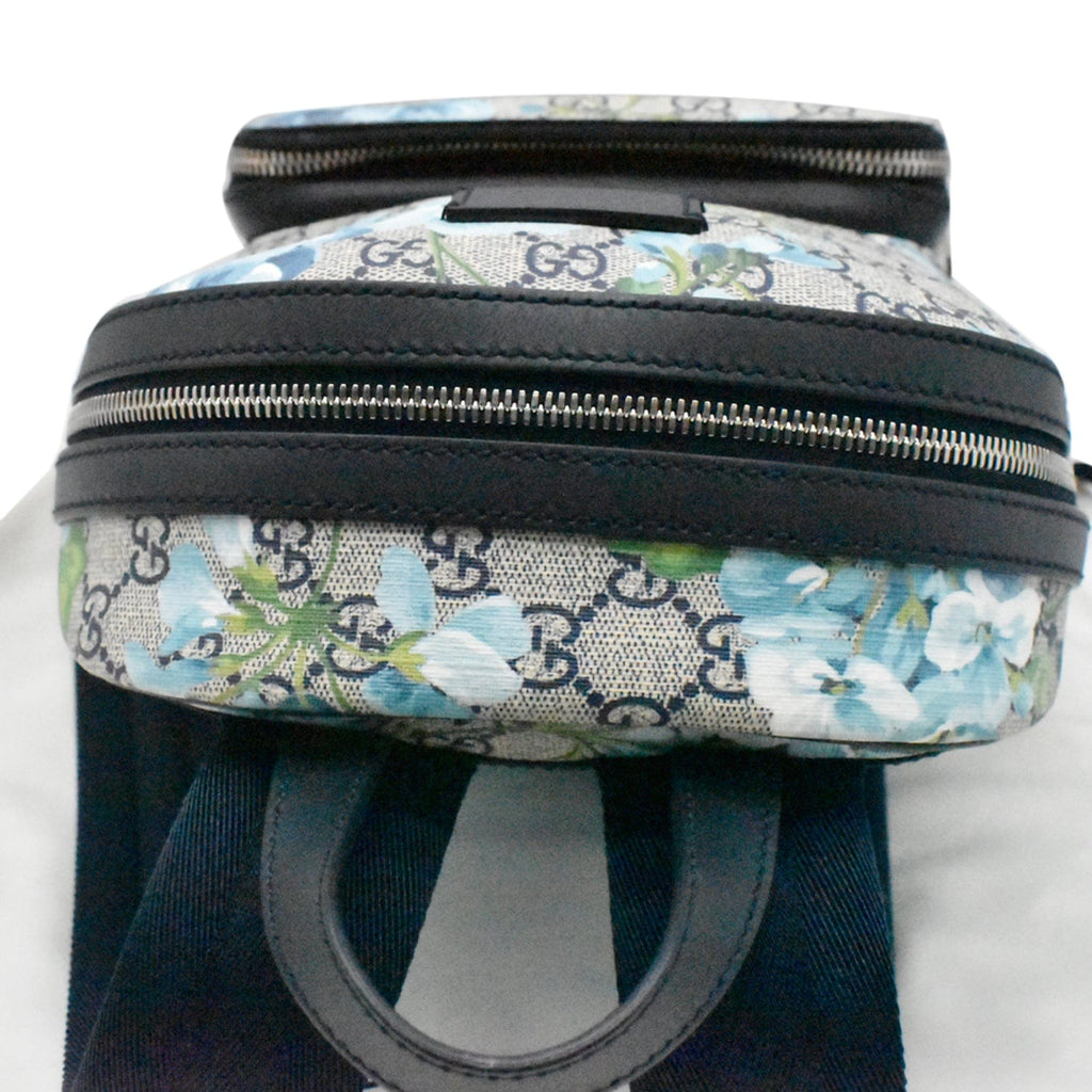 GUCCI Blooms Gucci Supreme Monogram Backpack Blue 546327