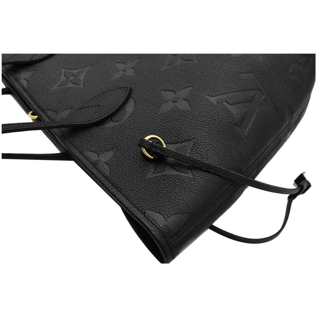 LOUIS VUITTON Neverfull MM Monogram Empreinte Tote Bag Black