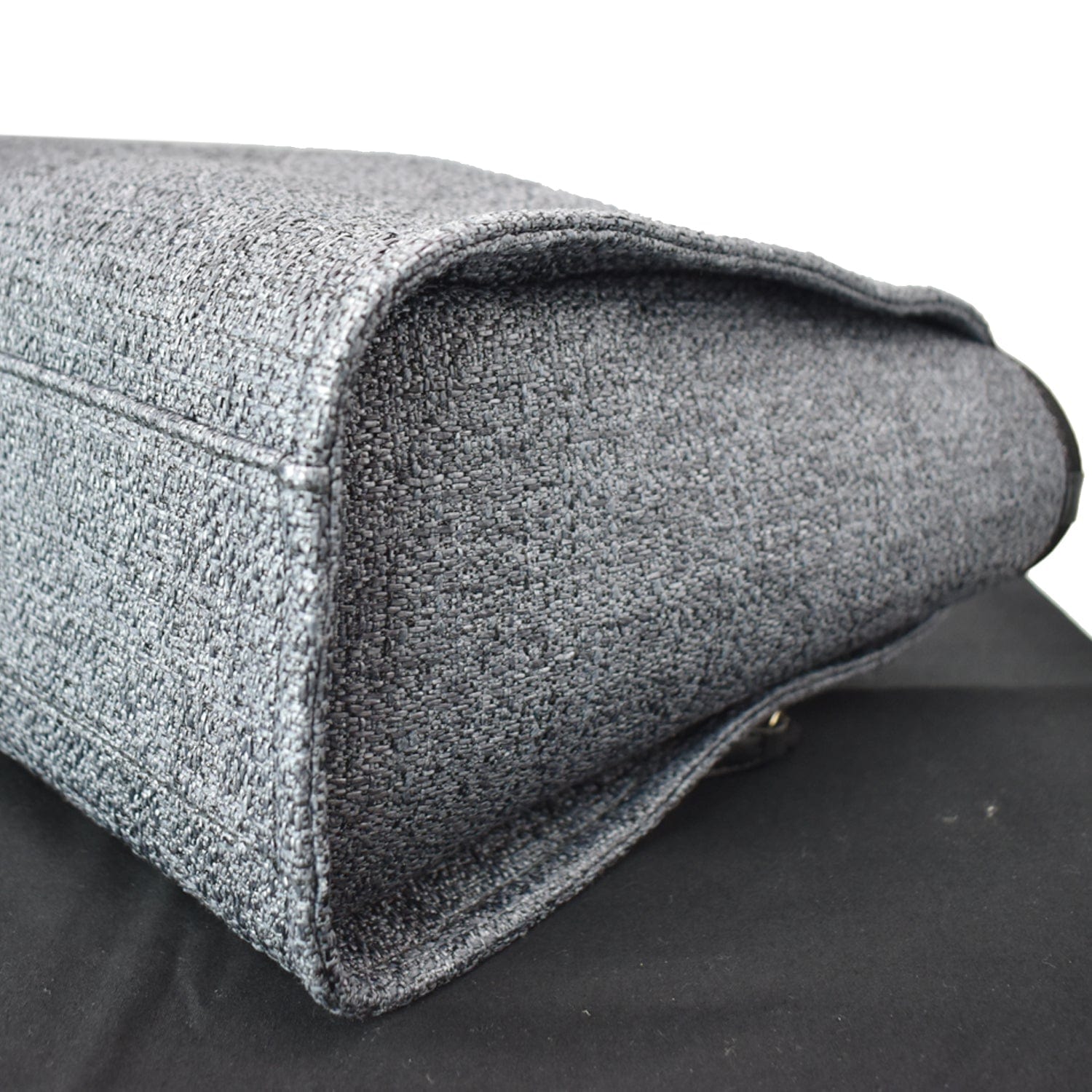Chanel Deauville Small Lurex Boucle Canvas Tote Bag Grey