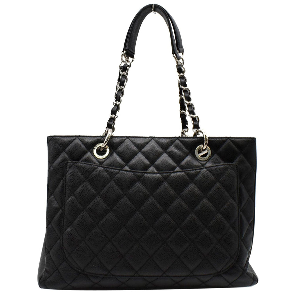 Chanel Grand Shopping GST Caviar Leather Tote Bag Black