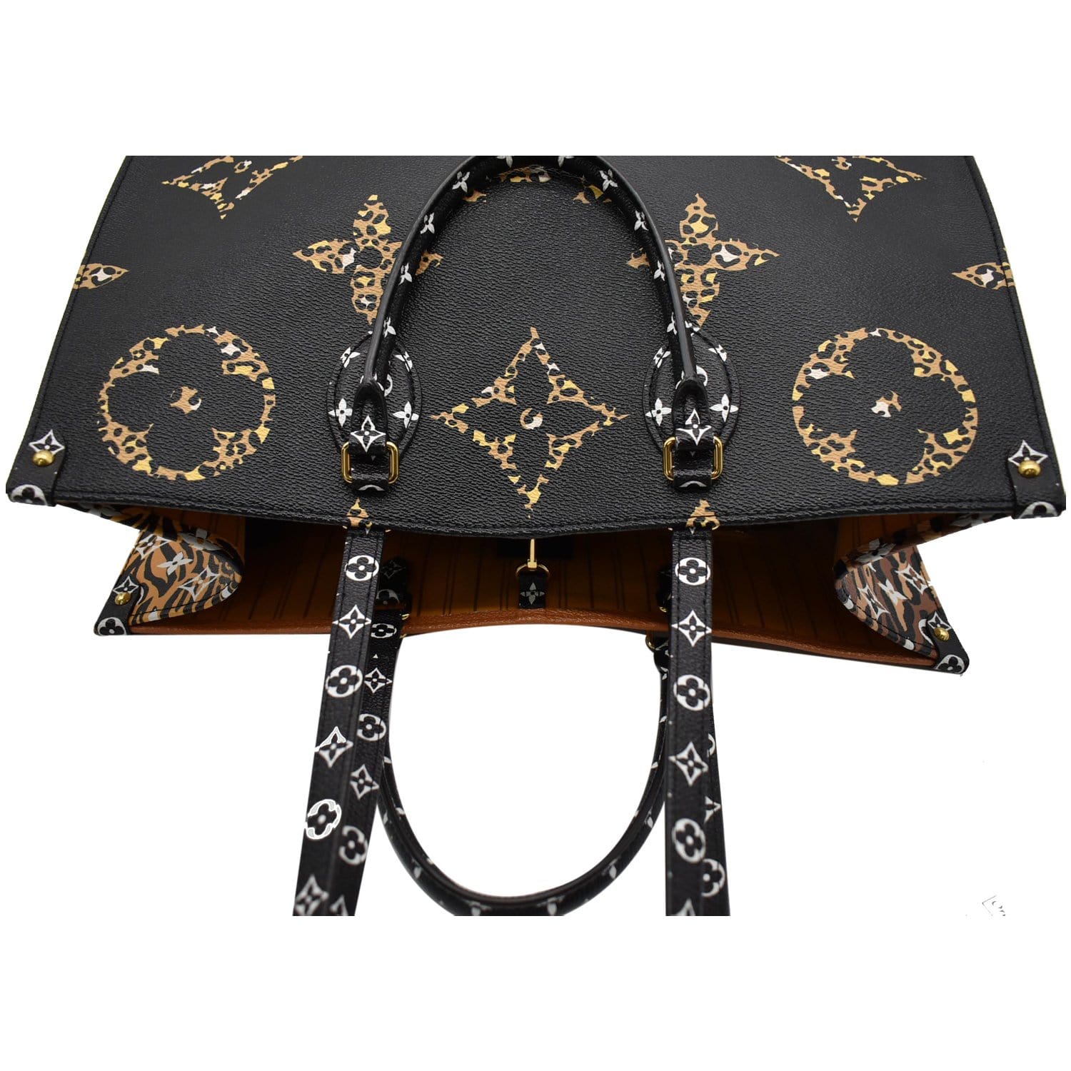 LOUIS VUITTON Onthego Jungle GM Giant Monogram Canvas Tote Shoulder Bag Black - Hot Deals