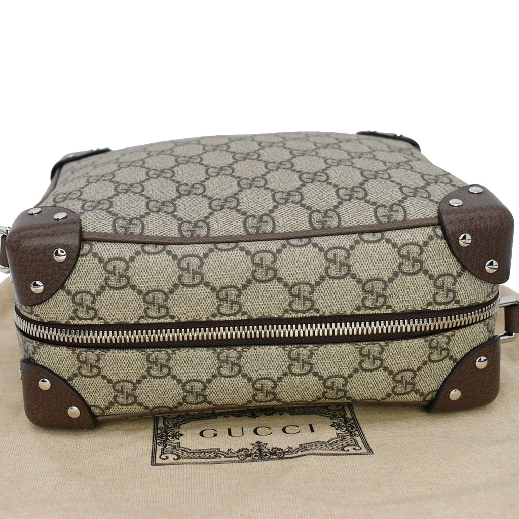 GUCCI Gucci Supreme Monogram Canvas Shoulder Bag Beige 626363