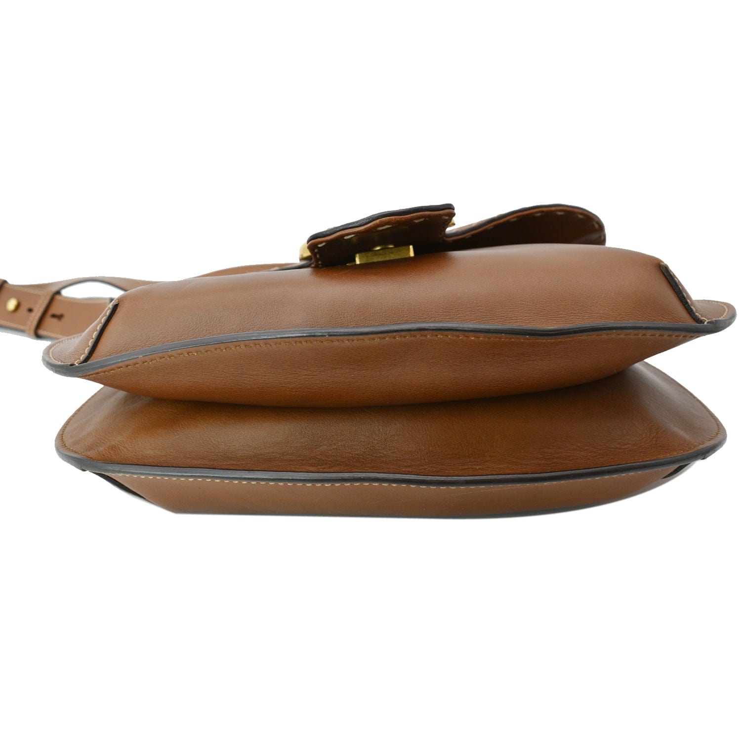 GUCCI Gucci Marmont  Leather Shoulder Bag Brown 409154