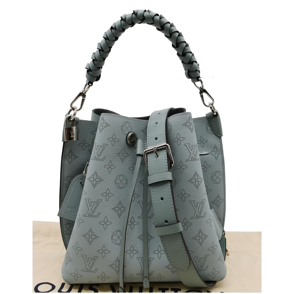 LOUIS VUITTON Muria Mahina Perforated Leather Crossbody Bag Vert