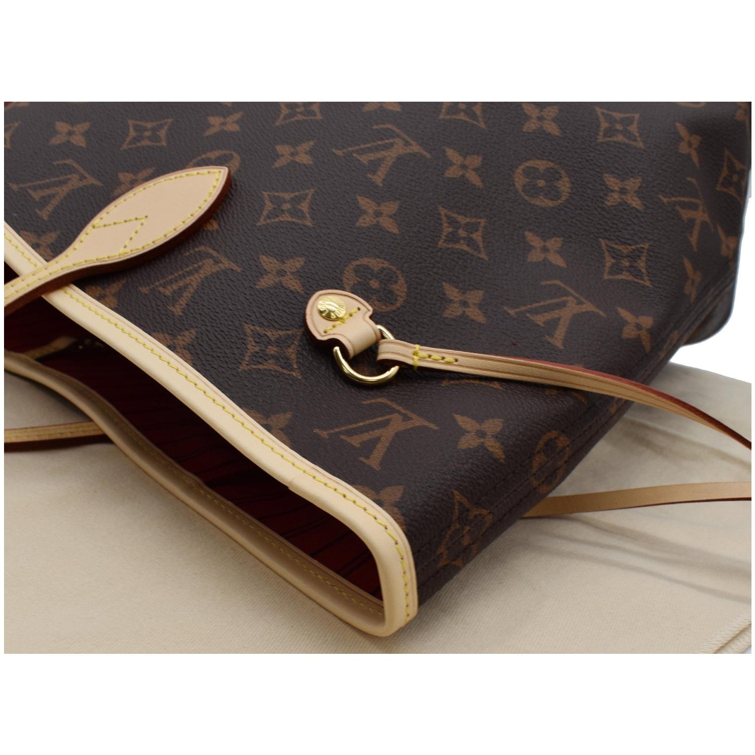 LOUIS VUITTON Neverfull MM Monogram Canvas Tote Bag Brown - New Year Deals