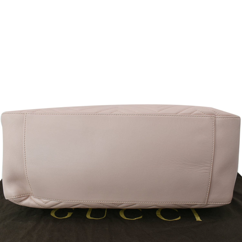 GUCCI Gucci Marmont Medium Metelasse Quilted Leather Shoulder Bag Nude 453569 - Hot Deals