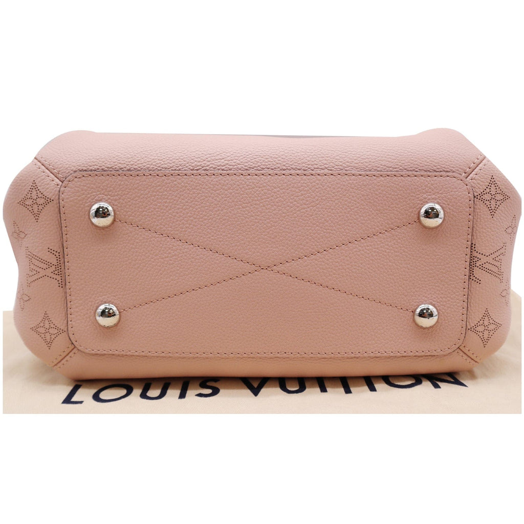 LOUIS VUITTON Haumea Mahina Leather Shoulder Bag Rose Pink