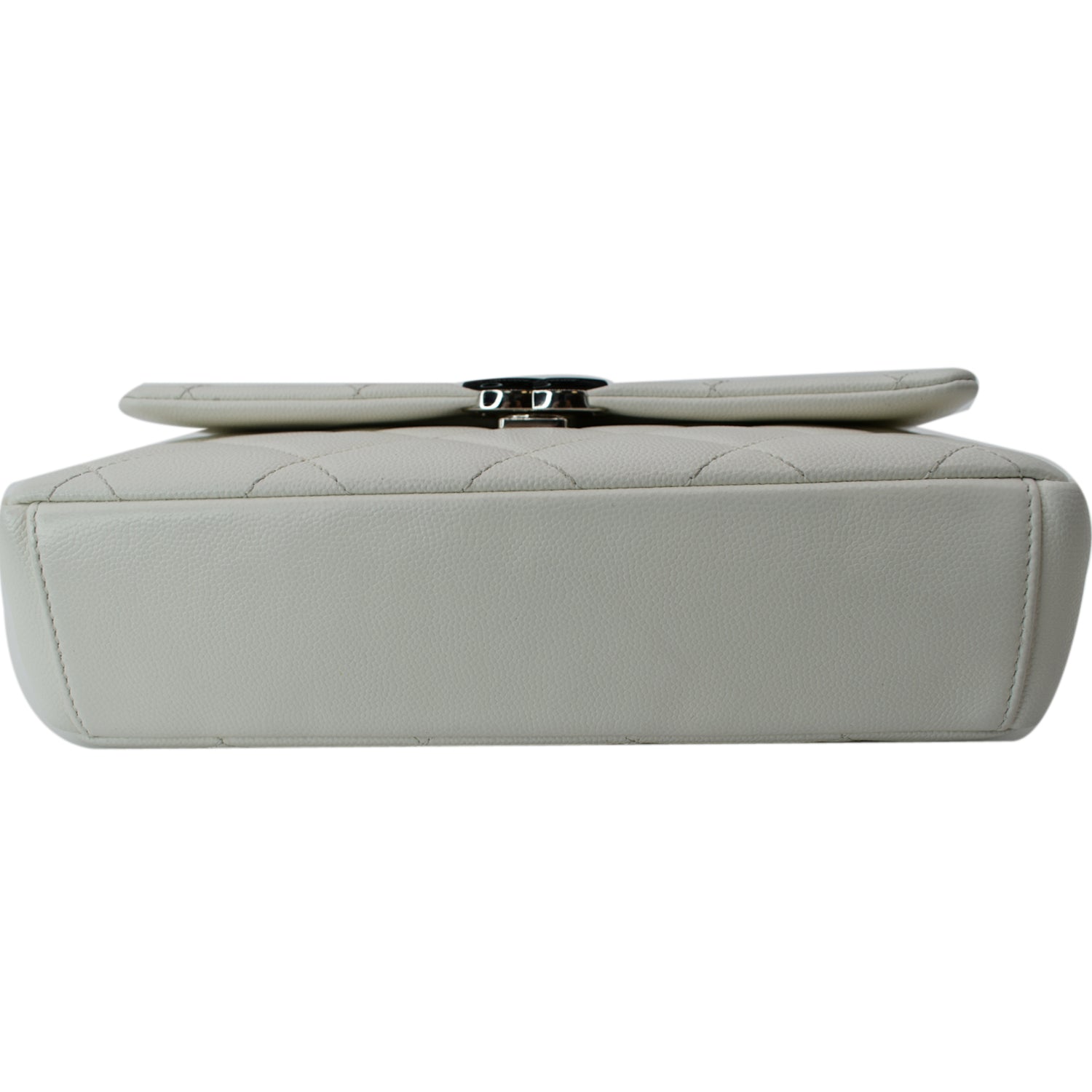 Chanel My Everything Caviar Quilted Leather Flap Shoulder Bag White