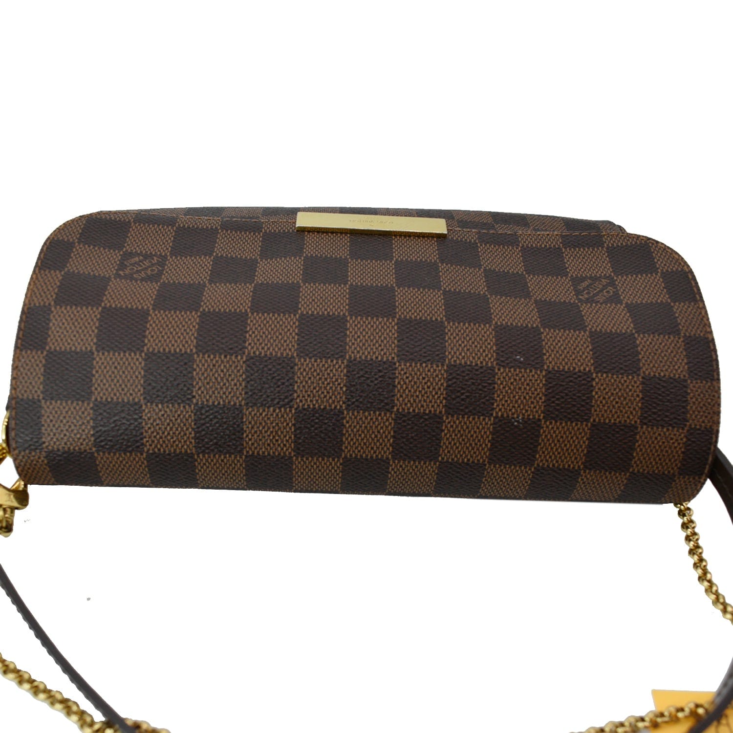 LOUIS VUITTON Favorite MM Damier Ebene Crossbody Bag Brown