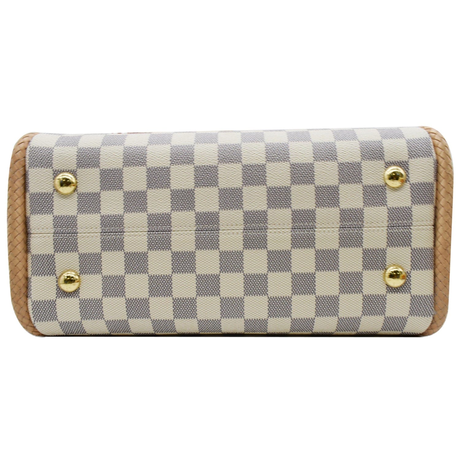 LOUIS VUITTON Propriano Damier Azur Tote Shoulder Bag White