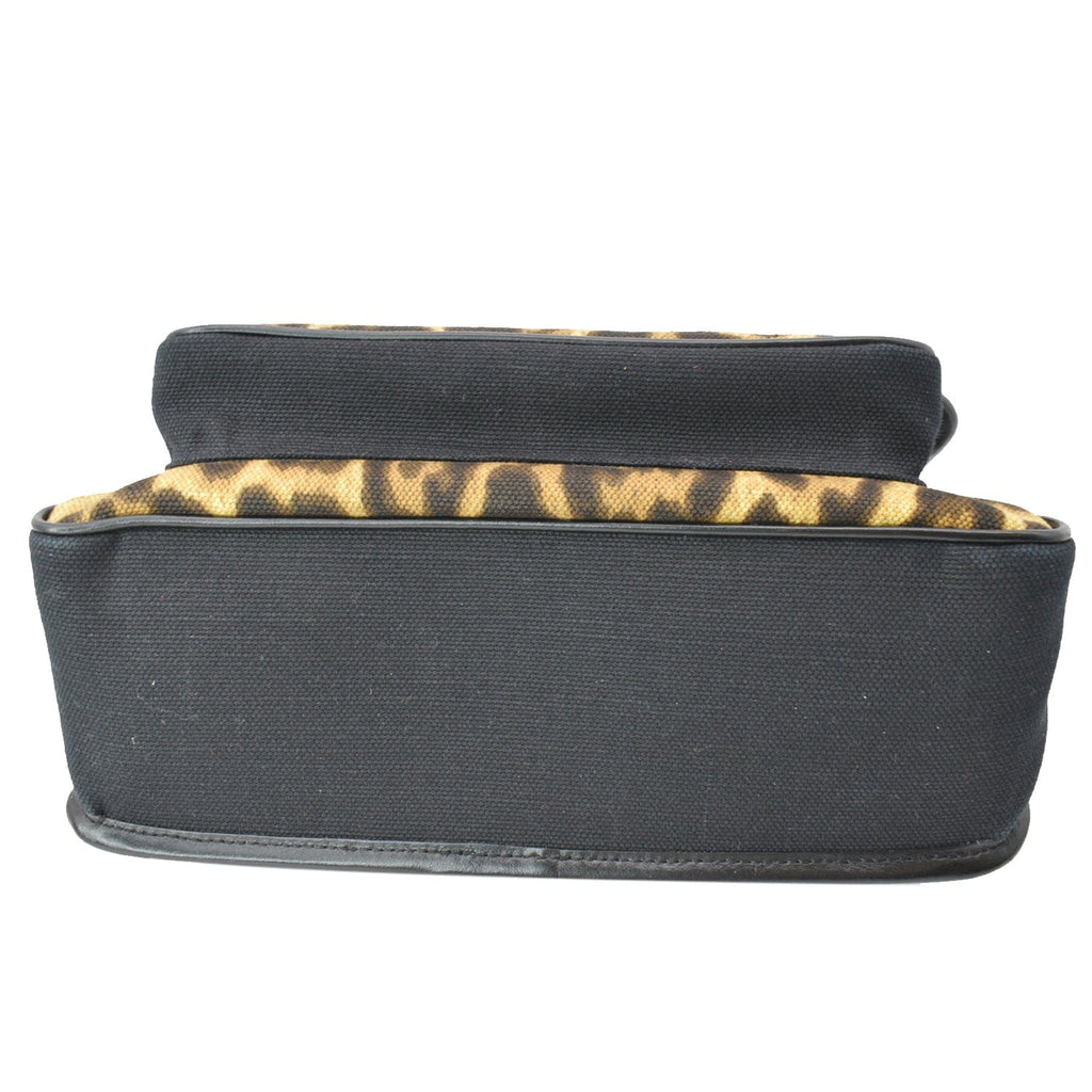YVES SAINT LAURENT Niki Medium Leopard Print Leather Shoulder Bag Multicolor