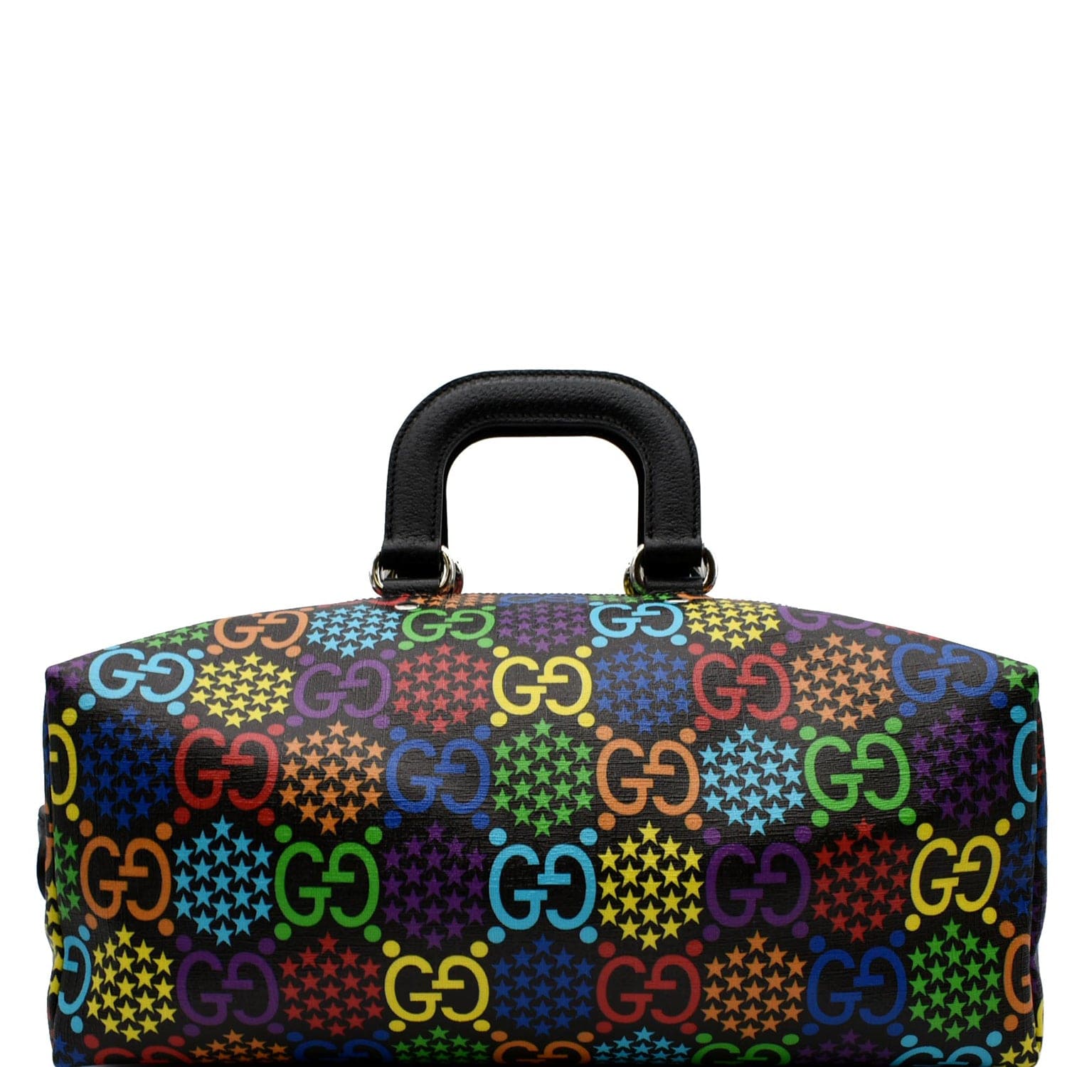 GUCCI Psychedelic Gucci Monogram Canvas Duffel Travel Bag Multicolor 587866
