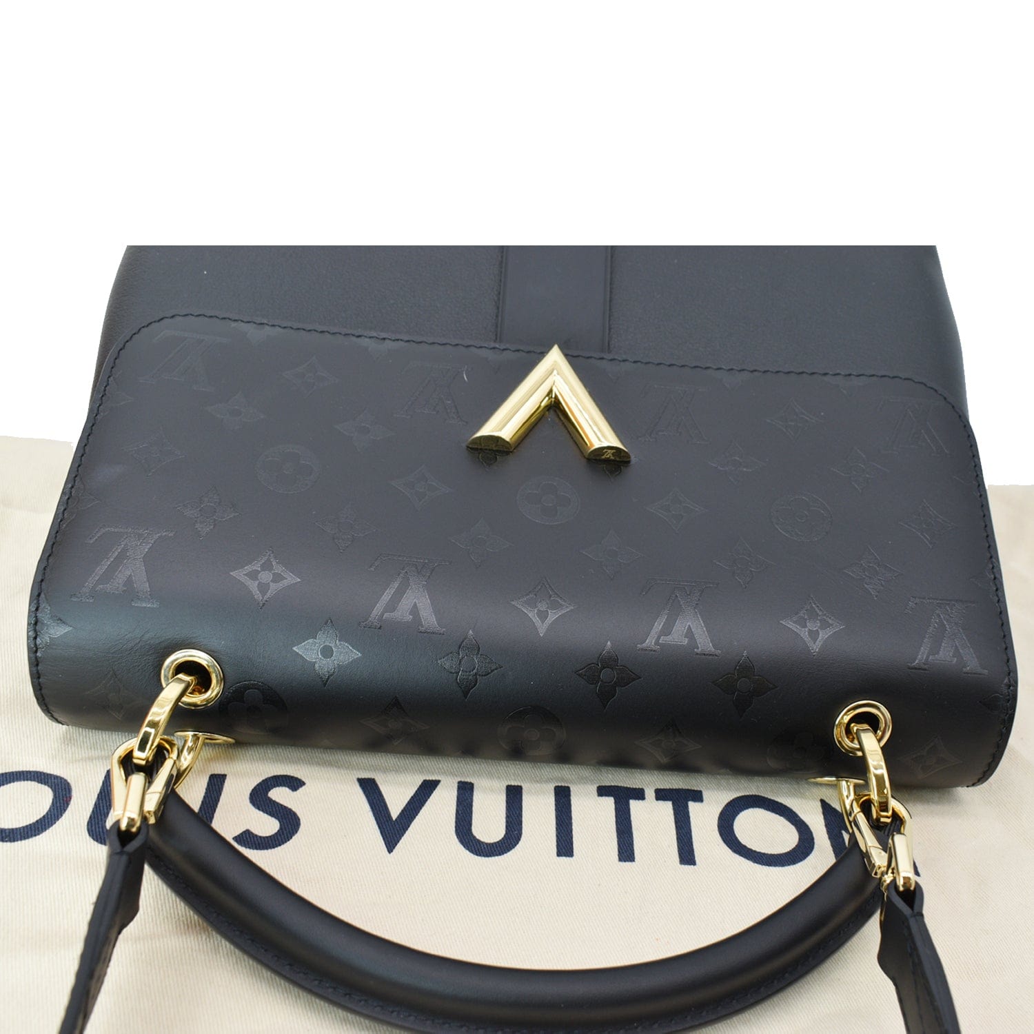 LOUIS VUITTON Very One Handle  Monogram Shoulder Bag Black