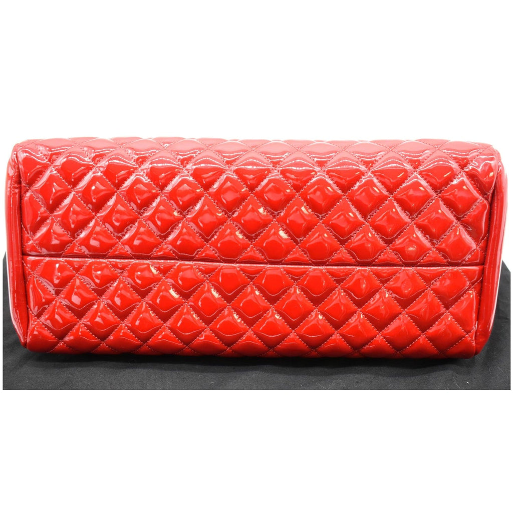 Chanel Just Mademoiselle New 1:1 Rep Leather Bowling Bag Red