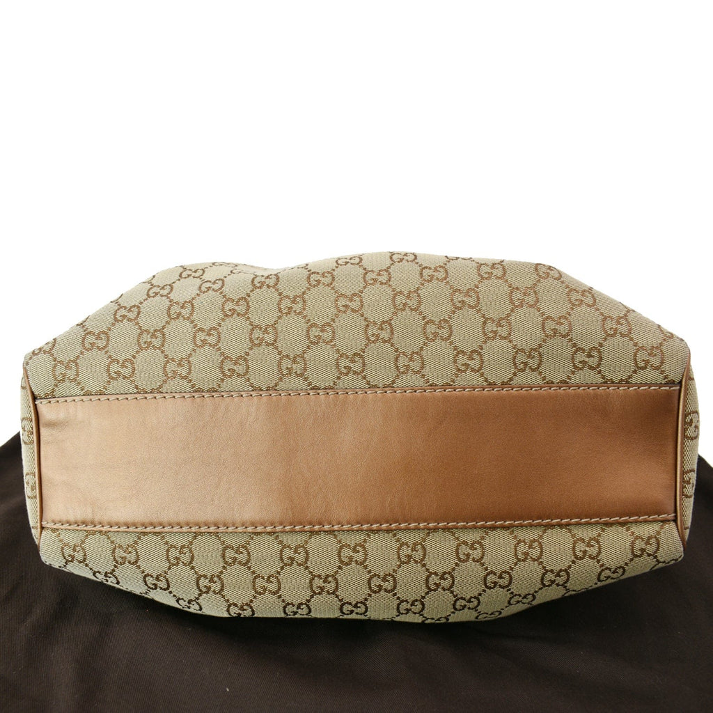 GUCCI Sukey Medium Gucci Canvas Tote Bag Beige 211944