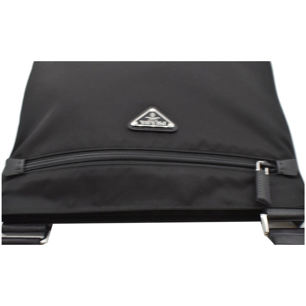 PRADA Re-Nylon Saffiano leather Crossbody Bag Black