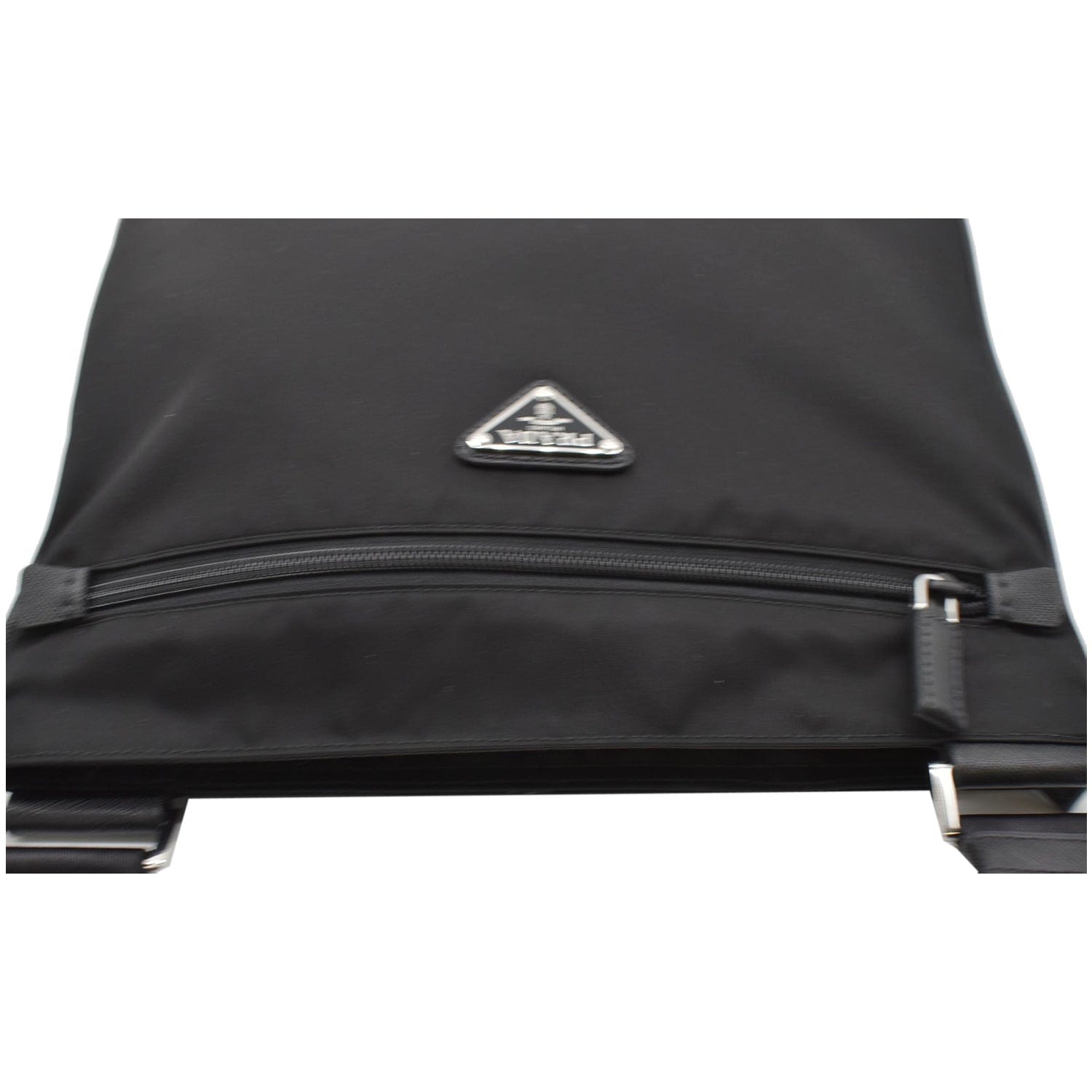 PRADA Re-Nylon Saffiano leather Crossbody Bag Black