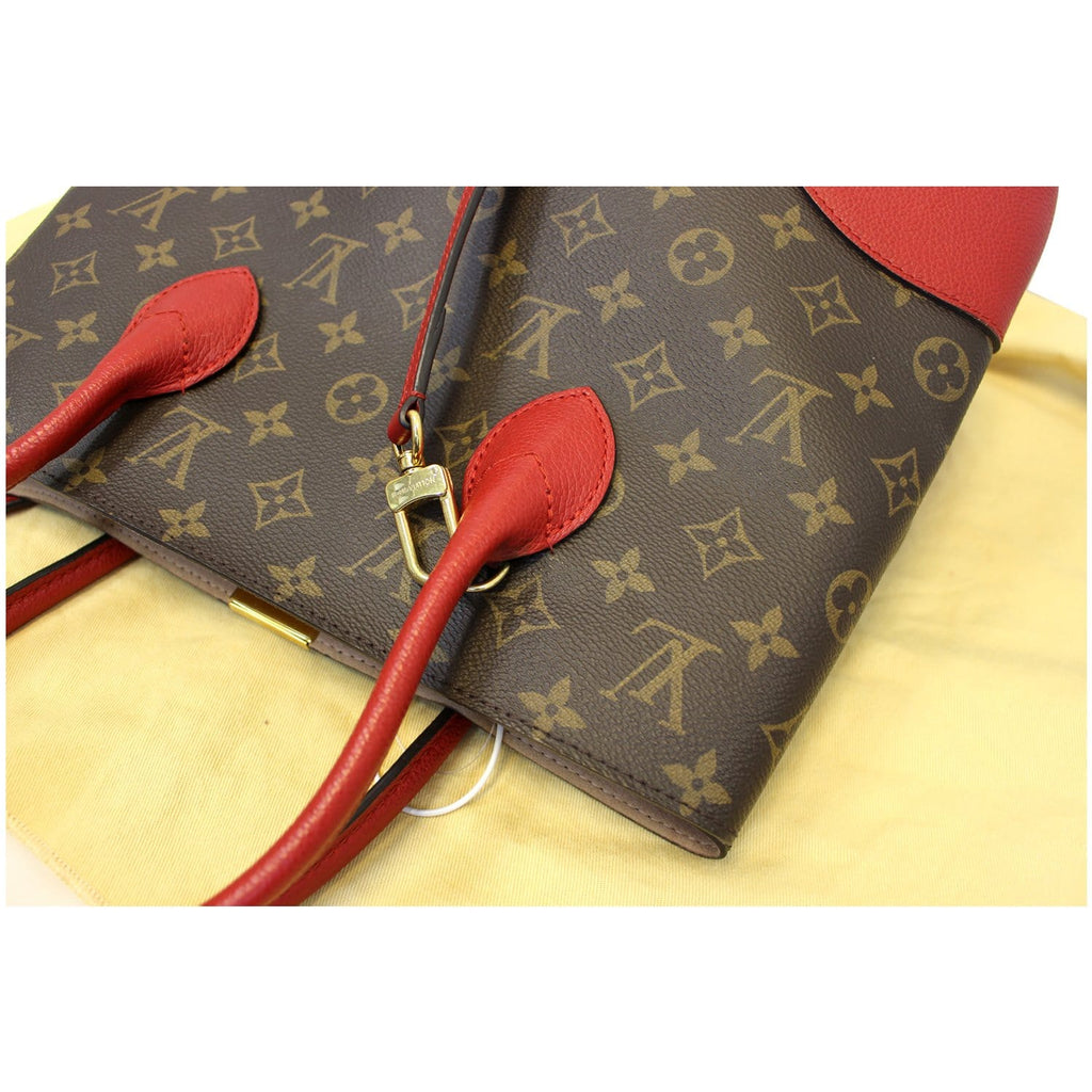 LOUIS VUITTON Flandrin Monogram Canvas Tote Shoulder Bag Cherry