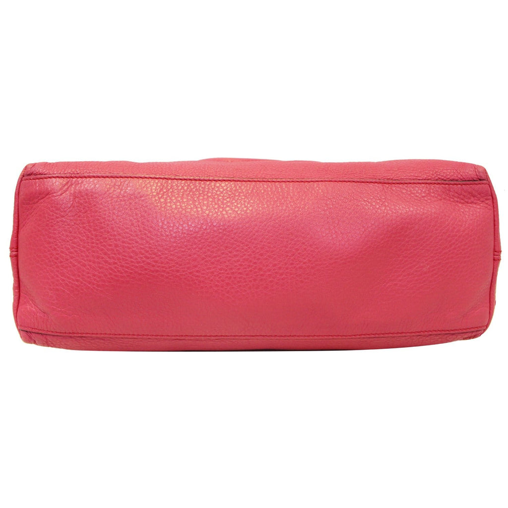 GUCCI Soho Pebbled Leather Chain Shoulder Bag Pink