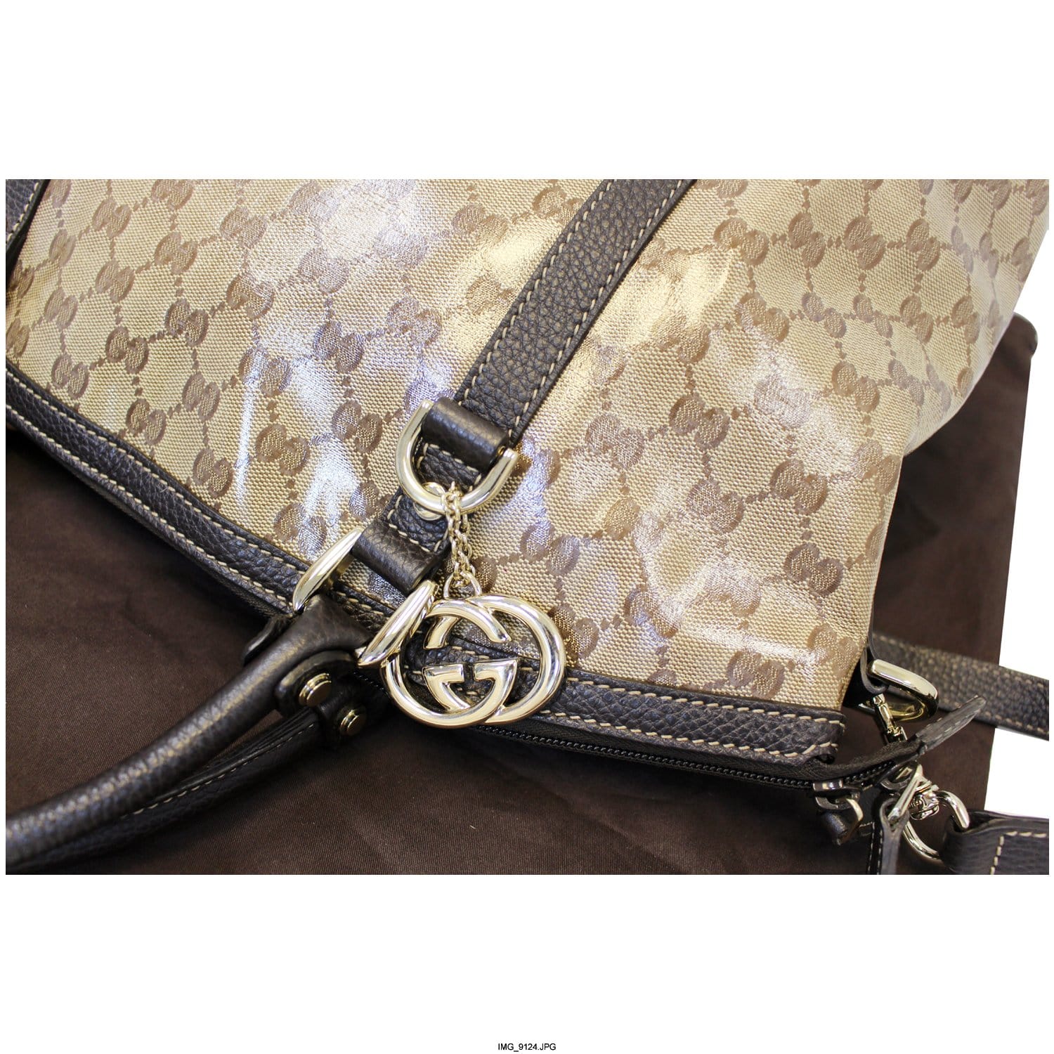 GUCCI Dome Crystal Monogram Large Gucci Shoulder Handbag 339551