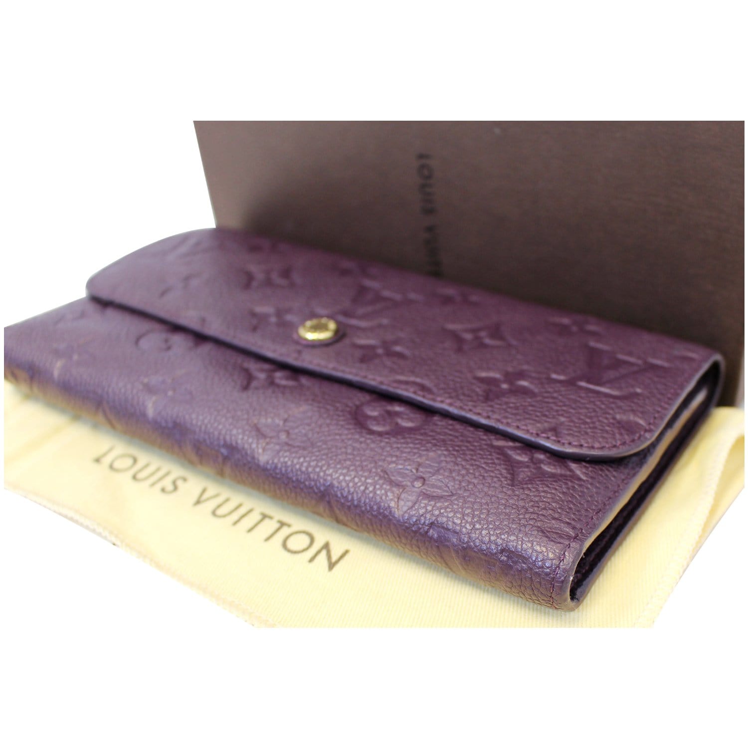 Louis Vuitton Empreinte Leather Trifold Wallet Purple