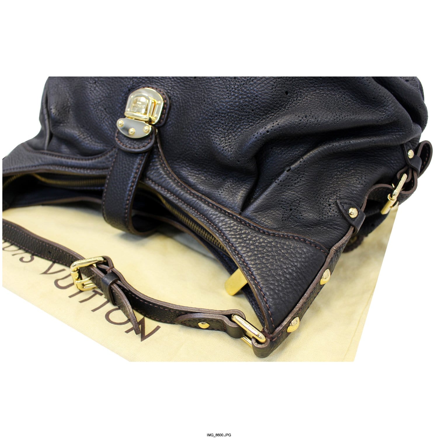LOUIS VUITTON Mahina XS Monogram Black Leather Shoulder Bag