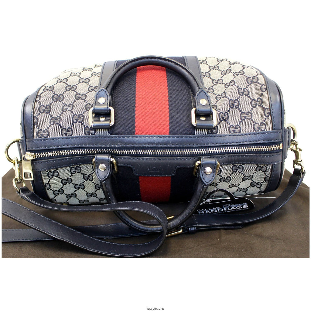 GUCCI Web Medium  Gucci Boston Bag with Signature Web 247205