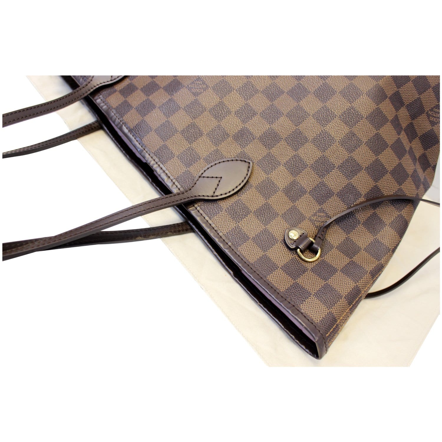 LOUIS VUITTON Neverfull MM Damier Ebene Tote Shoulder Bag